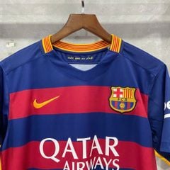 ÁO ĐẤU BARCELONA 2015/16 RETRO HÀNG THÁI SÂN NHÀ ĐỎ PHỐI XANH