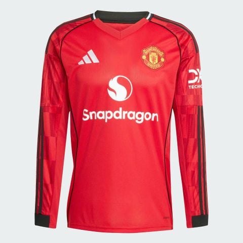 ÁO BÓNG ĐÁ MANCHESTER UNITED 2025/26 CHÍNH HÃNG SÂN NHÀ TAY DÀI BẢN FAN - JP3037