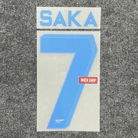 NAMESET SAKA 7 AUTHENTIC ARSENAL SÂN KHÁCH XANH LÁ 2023/24 UCL & FA CUP
