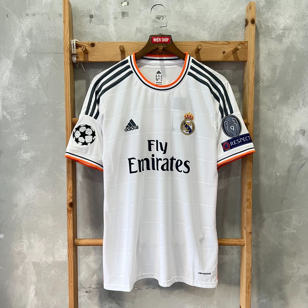 ÁO ĐẤU REAL MADRID 2013/14 RETRO HÀNG THÁI SÂN NHÀ TRẮNG IN LOGO C1 & KAKA' #8