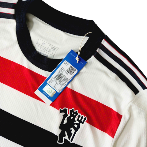 ÁO ĐẤU MANCHESTER UNITED 2024/25 CHÍNH HÃNG SÂN KHÁCH THỨ BA TRẮNG PLAYER TAY DÀI - IY7812 - SIZE M ( UK )
