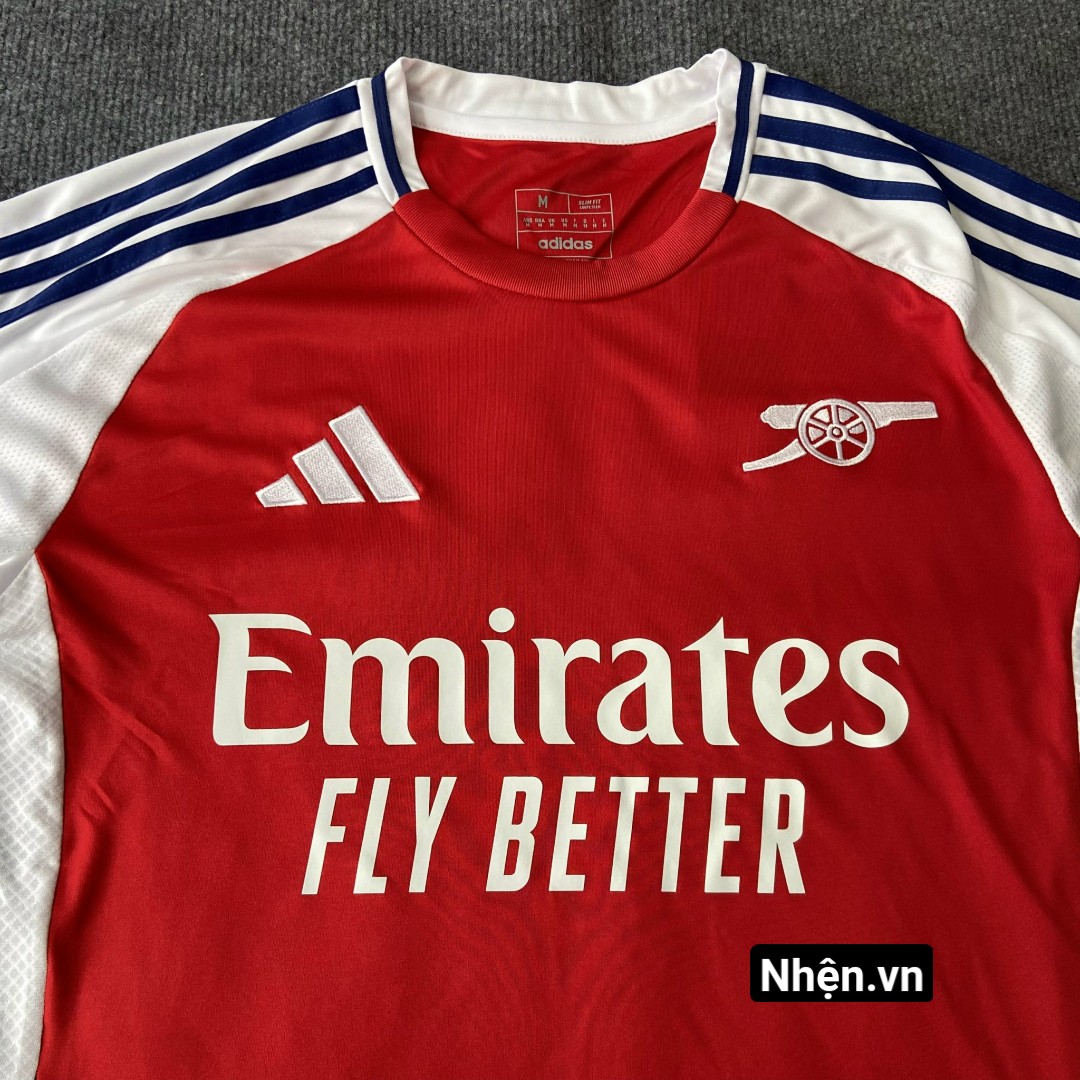 ÁO ĐẤU ARSENAL 2024/25 HÀNG THÁI SÂN NHÀ ĐỎ FAN