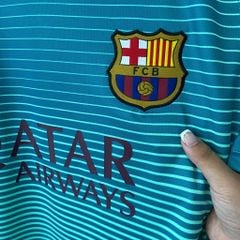 ÁO ĐẤU BARCELONA 2016/17 RETRO HÀNG THÁI SÂN KHÁCH THỨ BA XANH