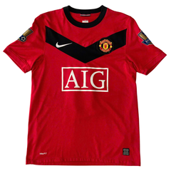 ÁO BÓNG ĐÁ MANCHESTER UNITED 2009/10 CHÍNH HÃNG SÂN NHÀ FAN BROWN #6 - S (ÂU)