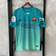 ÁO ĐẤU BARCELONA 2016/17 RETRO HÀNG THÁI SÂN KHÁCH THỨ BA XANH