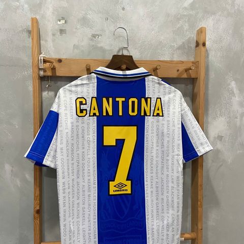 ÁO ĐẤU MANCHESTER UNITED 1994/96 RETRO HÀNG THÁI SÂN KHÁCH XANH DƯƠNG IN CANTONA #7
