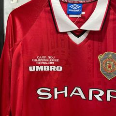 ÁO ĐẤU MANCHESTER UNITED 1998/99 C1 RETRO HÀNG THÁI SÂN NHÀ ĐỎ TAY NGẮN