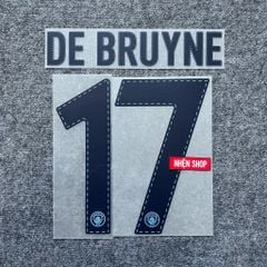 [AUTHENTIC - CHÍNH HÃNG] NAMESET DE BRUYNE #17 MANCHESTER CITY SÂN NHÀ 2022-23