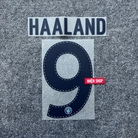 [AUTHENTIC - CHÍNH HÃNG] NAMESET HAALAND #9 MANCHESTER CITY SÂN NHÀ 2022-23