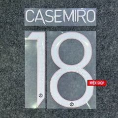 [AUTHENTIC - CHÍNH HÃNG] NAMESET CASEMIRO #18 MANCHESTER UNITED SÂN NHÀ 2022-23