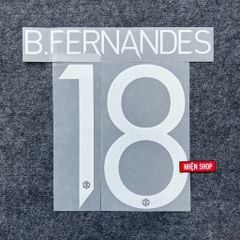 [AUTHENTIC - CHÍNH HÃNG] NAMESET B.FERNANDES #18 MANCHESTER UNITED SÂN NHÀ 21-22