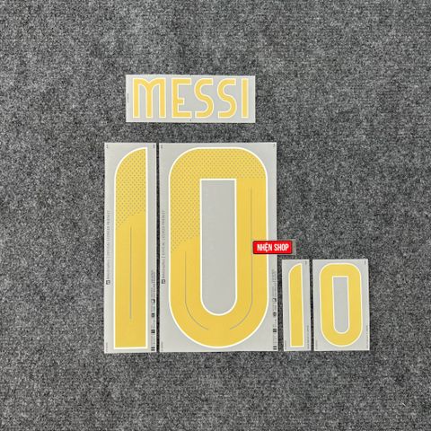 [AUTHENTIC - CHÍNH HÃNG] NAMESET MESSI #10 ARGENTINA SÂN KHÁCH 2024-25