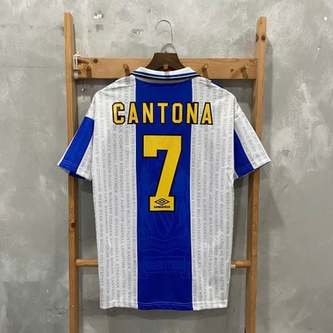 ÁO ĐẤU MANCHESTER UNITED 1994/96 RETRO HÀNG THÁI SÂN KHÁCH XANH DƯƠNG IN CANTONA #7