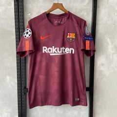 ÁO ĐẤU BARCELONA 2017/18 RETRO HÀNG THÁI SÂN KHÁCH THỨ BA ĐỎ ĐÔ