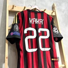 ÁO ĐẤU AC MILAN 2013/14 RETRO HÀNG THÁI SÂN NHÀ ĐỎ TAY NGẮN IN LOGO C1 & KAKA' #22