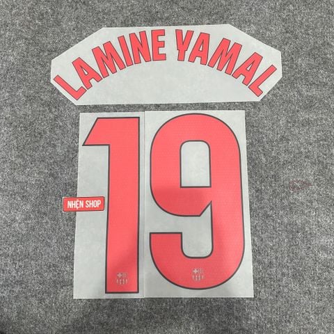 NAMESET LAMINE YAMAL 19 AUTHENTIC BARCELONA SÂN KHÁCH ĐEN 2024/25 LALIGA