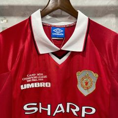 ÁO ĐẤU MANCHESTER UNITED 1998/99 C1 RETRO HÀNG THÁI SÂN NHÀ ĐỎ TAY NGẮN