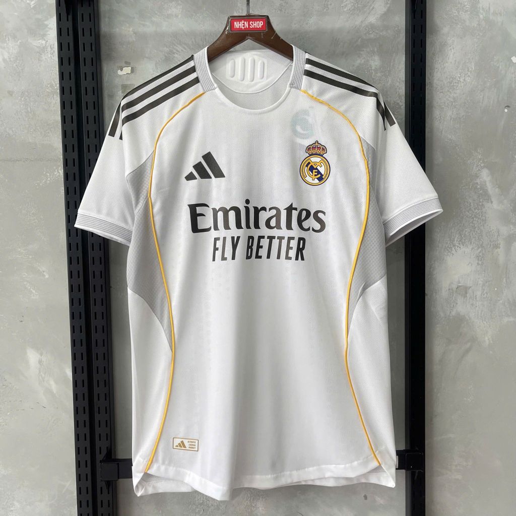 ÁO ĐẤU REAL MADRID 2025/26 HÀNG THÁI SÂN NHÀ TRẮNG PLAYER