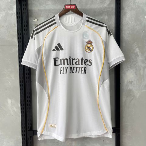 ÁO ĐẤU REAL MADRID 2025/26 HÀNG THÁI SÂN NHÀ TRẮNG PLAYER