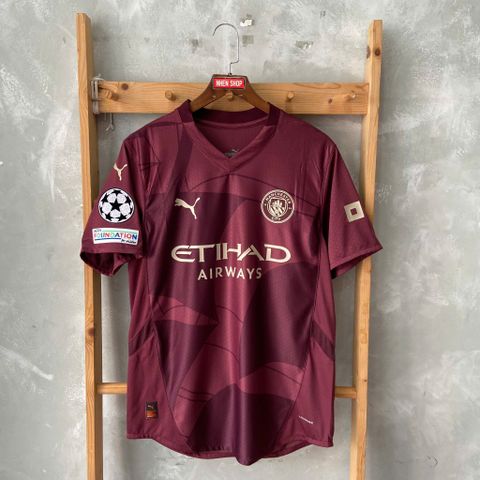 ÁO ĐẤU MANCHESTER CITY 2024/25 HÀNG THÁI SÂN KHÁCH ĐỎ ĐÔ PLAYER