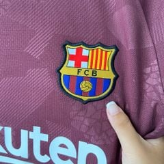 ÁO ĐẤU BARCELONA 2017/18 RETRO HÀNG THÁI SÂN KHÁCH THỨ BA ĐỎ ĐÔ