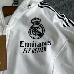 ÁO KHOÁC GIÓ REAL MADRID TRẮNG A POR LA 15 2024/25