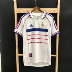ÁO ĐẤU PHÁP 1998 RETRO HÀNG THÁI SÂN KHÁCH TRẮNG