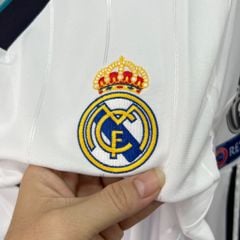 ÁO ĐẤU REAL MADRID 2012/13 RETRO HÀNG THÁI SÂN NHÀ TRẮNG TAY NGẮN IN LOGO C1 & RONALDO #7