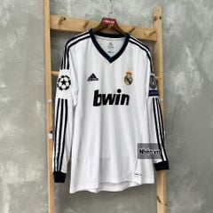 ÁO ĐẤU REAL MADRID SÂN NHÀ MÙA GIẢI 2012/13 TAY DÀI - REAL MADRID HOME KIT 2012/13