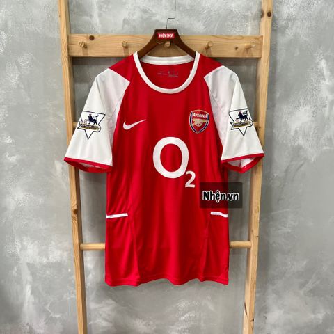 ÁO ĐẤU ARSENAL SÂN NHÀ MÙA GIẢI 2002/04 - ARSENAL RETRO HOME KIT 2002/04