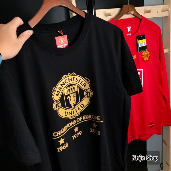 ÁO THUN MANCHESTER UNITED CHAMPIONS OF EUROPE ATMU09 BLACK