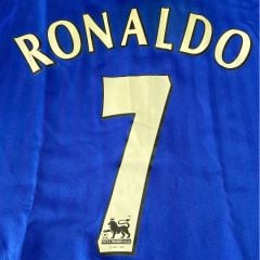 ÁO BÓNG ĐÁ MANCHESTER UNITED 2005/06 CHÍNH HÃNG SÂN KHÁCH XANH RONALDO #7 - M (ÂU)
