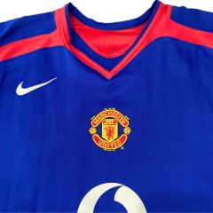ÁO BÓNG ĐÁ MANCHESTER UNITED 2005/06 CHÍNH HÃNG SÂN KHÁCH XANH RONALDO #7 - M (ÂU)