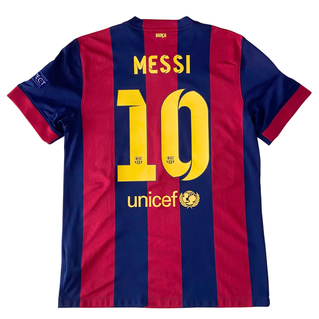 ÁO BÓNG ĐÁ BARCELONA 2014/15 CHÍNH HÃNG SÂN NHÀ FAN MESSI #10 - L (ÂU) - 610594-422