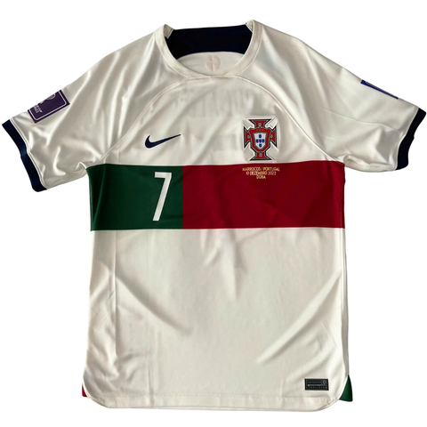 ÁO BÓNG ĐÁ TUYỂN BỒ ĐÀO NHA 2022/23 CHÍNH HÃNG SÂN KHÁCH FAN RONALDO #7 - M (ÂU)