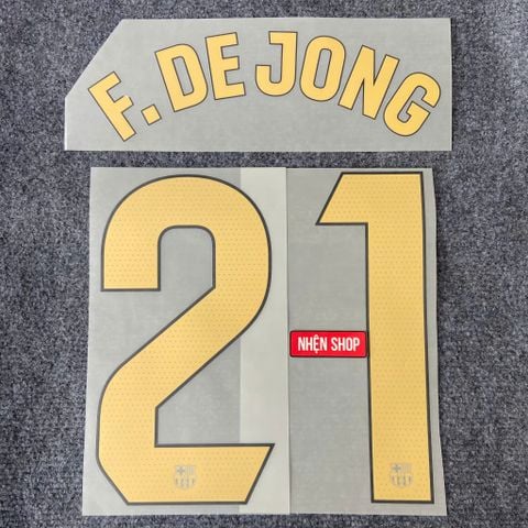 NAMESET F. DE JONG 21 AUTHENTIC BARCELONA SÂN NHÀ 2024/25 LALIGA