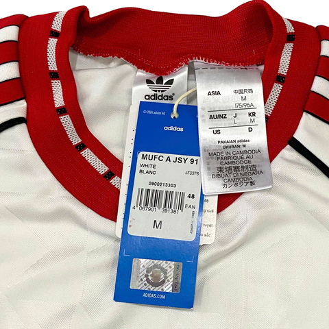 ÁO BÓNG ĐÁ MANCHESTER UNITED 1991 SÂN KHÁCH TRẮNG CHÍNH HÃNG JF0376