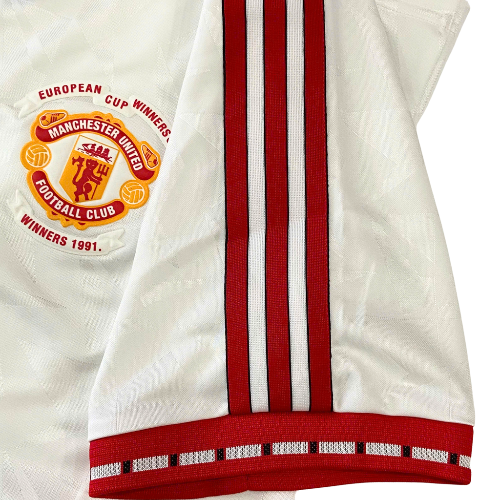ÁO BÓNG ĐÁ MANCHESTER UNITED 1991 SÂN KHÁCH TRẮNG CHÍNH HÃNG JF0376