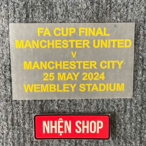 MATCH DETAILS CHUNG KẾT FA CUP WEMBELY 2024 AUTHENTIC MANCHESTER UNITED 2023/24 FA CUP