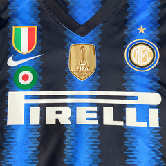 ÁO BÓNG ĐÁ INTER MILAN 2010/11 CHÍNH HÃNG SÂN NHÀ  FAN NAGATOMO #55 - S (ÂU)