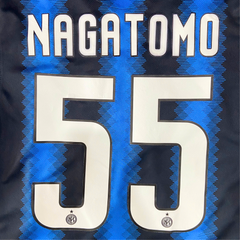 ÁO BÓNG ĐÁ INTER MILAN 2010/11 CHÍNH HÃNG SÂN NHÀ  FAN NAGATOMO #55 - S (ÂU)