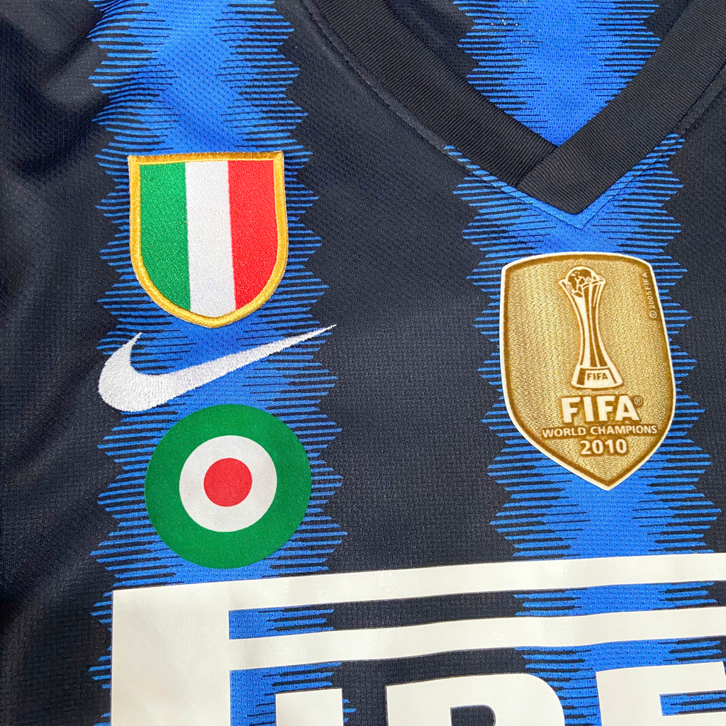 ÁO BÓNG ĐÁ INTER MILAN 2010/11 CHÍNH HÃNG SÂN NHÀ  FAN NAGATOMO #55 - S (ÂU)