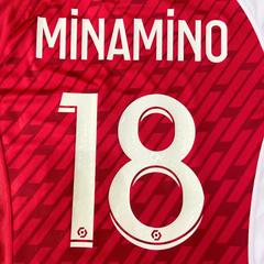 ÁO BÓNG ĐÁ MONACO 2023/24 CHÍNH HÃNG SÂN NHÀ PLAYER MINAMINO #18 - M (ÂU)