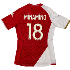 ÁO BÓNG ĐÁ MONACO 2023/24 CHÍNH HÃNG SÂN NHÀ PLAYER MINAMINO #18 - M (ÂU)