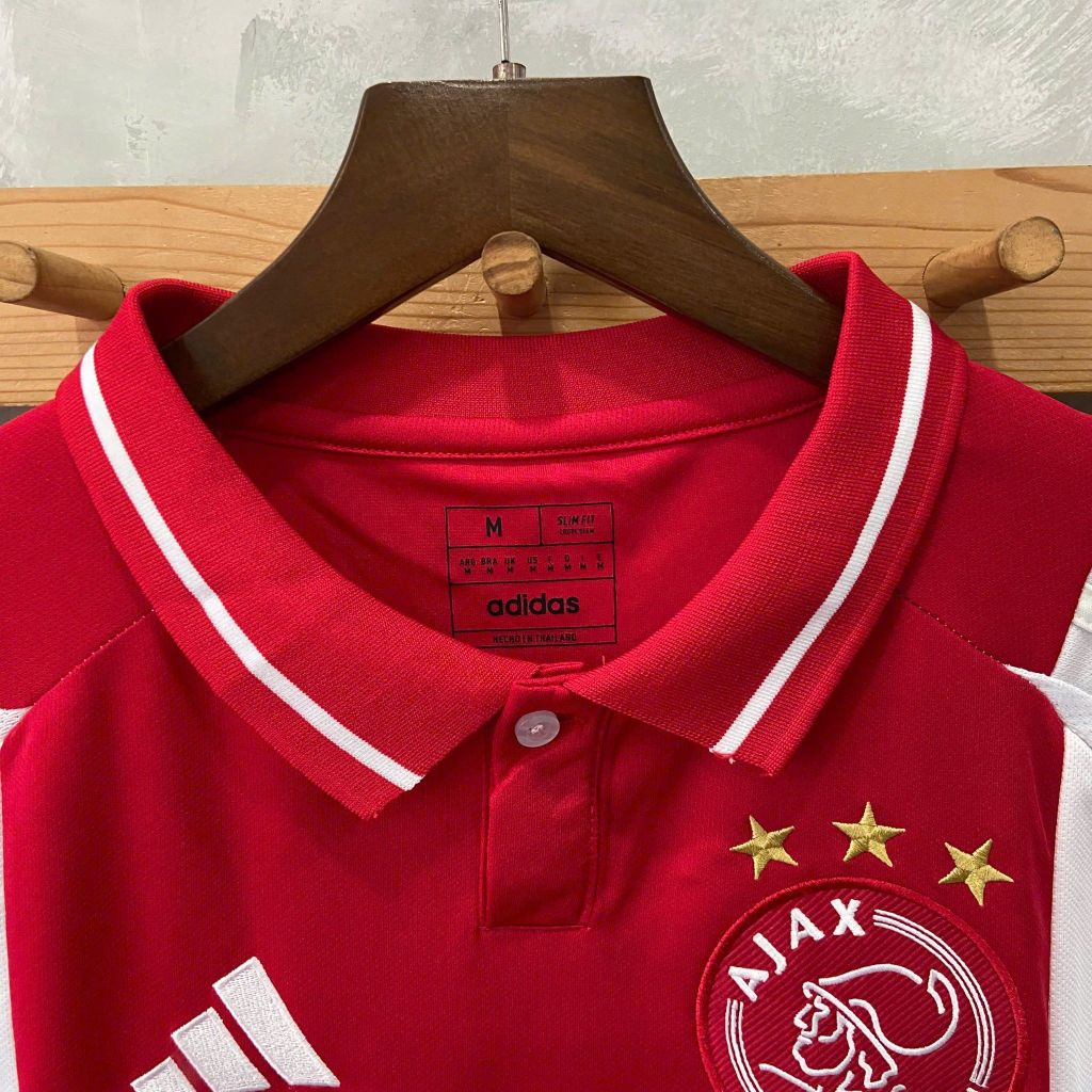 ÁO ĐẤU AJAX 2024/25 HÀNG THÁI SÂN NHÀ ĐỎ TRẮNG FAN