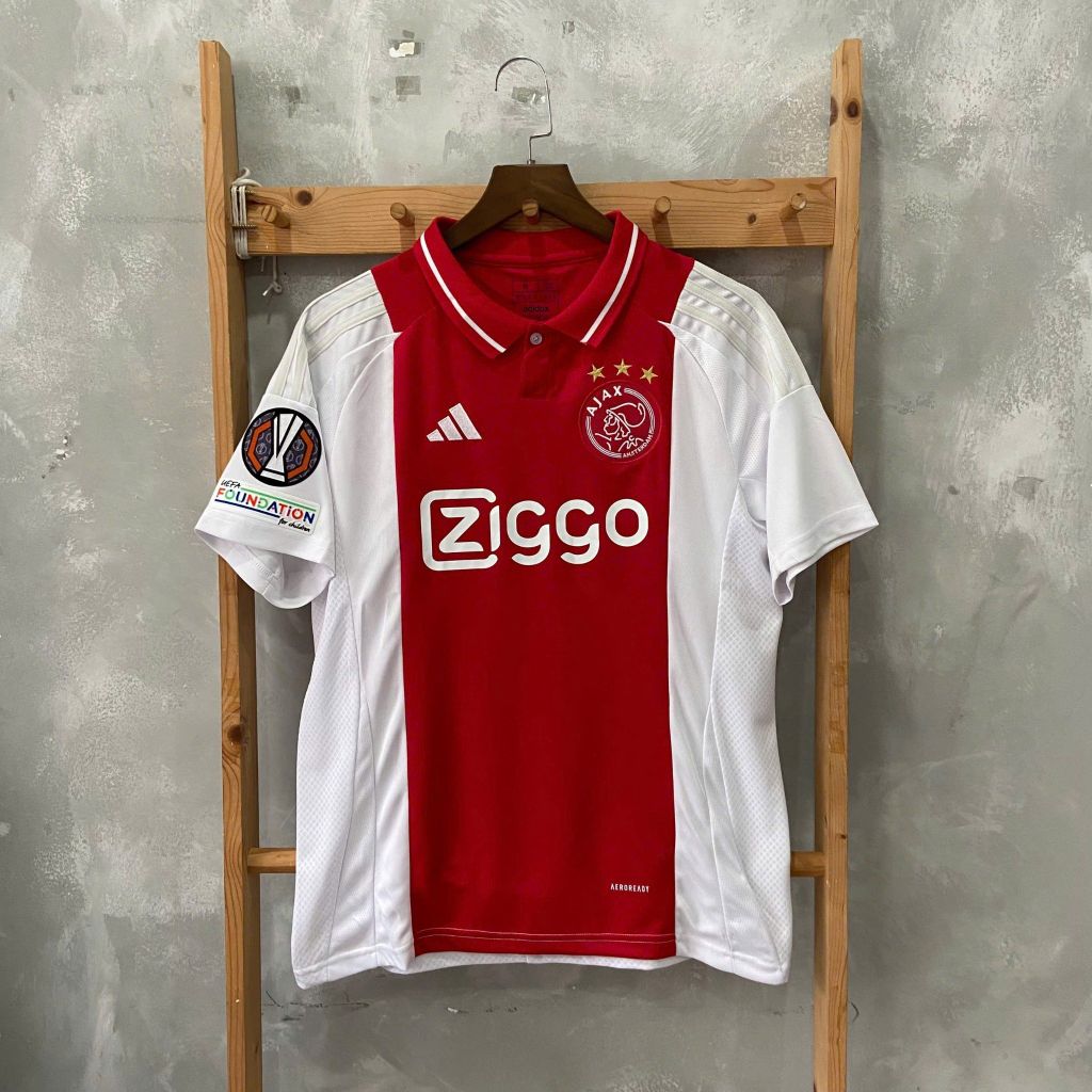 ÁO ĐẤU AJAX 2024/25 HÀNG THÁI SÂN NHÀ ĐỎ TRẮNG FAN