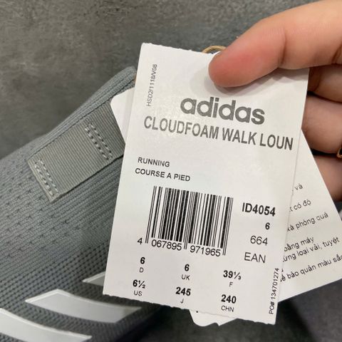 GIÀY ADIDAS TẤT CLOUDFOAM WALK LOUNGER 'GREY THREE' ID4054