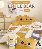  Bộ Chăn Ga Cotton Linen Kids - BEAR 