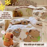  Bộ Chăn Ga Cotton Linen Kids - CAPY BARA 1 