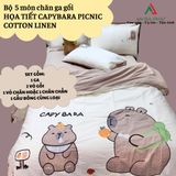  Bộ Chăn Ga Cotton Linen Kids - CAPY BARA 1 
